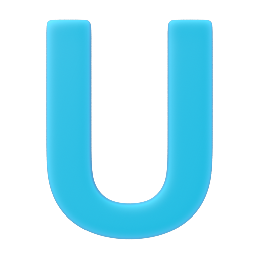 Emoji Regional Indicator Symbol Letter U 🇺 dạng 3D