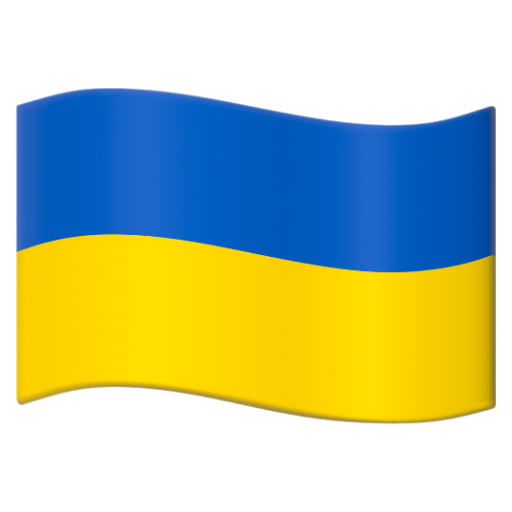 Emoji Cờ: Ukraina 🇺🇦 dạng 3D