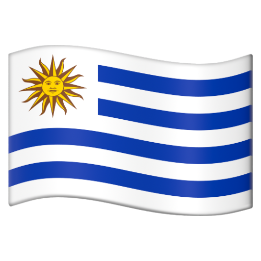 Emoji Cờ: Uruguay 🇺🇾 dạng 3D
