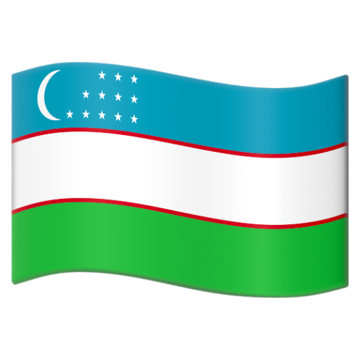 Emoji Cờ: Uzbekistan 🇺🇿 dạng 3D