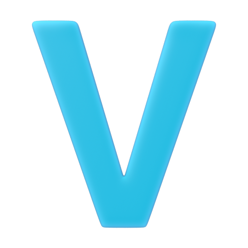 Emoji Regional Indicator Symbol Letter V 🇻 dạng 3D