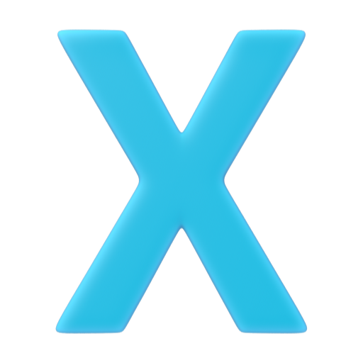Emoji Regional Indicator Symbol Letter X 🇽 dạng 3D