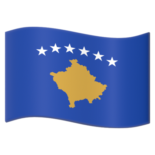 Emoji Cờ: Kosovo 🇽🇰 dạng 3D