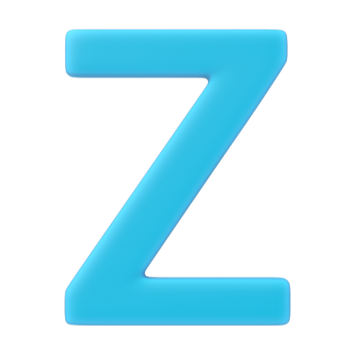 Emoji Regional Indicator Symbol Letter Z 🇿 dạng 3D