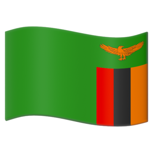 Emoji Cờ: Zambia 🇿🇲 dạng 3D