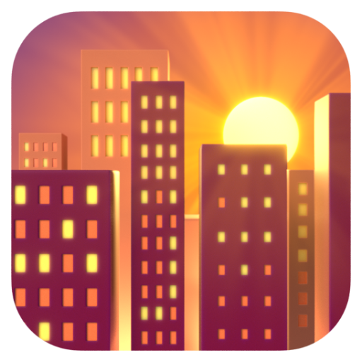 Emoji Hoàng hôn 🌇 dạng 3D
