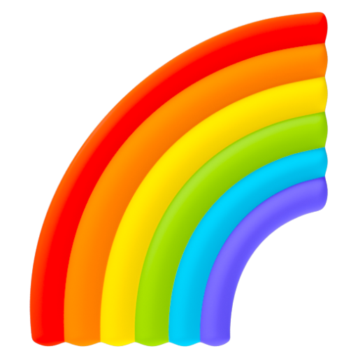 Emoji Cầu vồng 🌈 dạng 3D