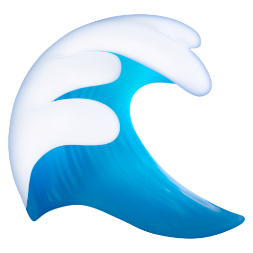Emoji Sóng nước 🌊 dạng 3D