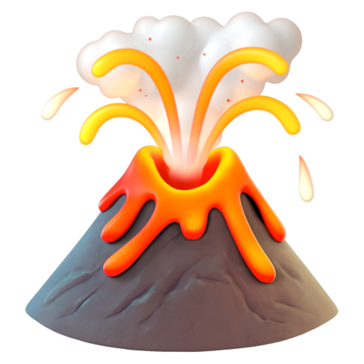 Emoji Núi lửa 🌋 dạng 3D