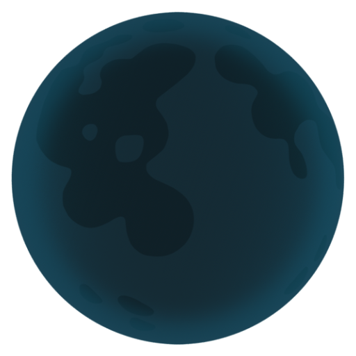 Emoji Trăng non 🌑 dạng 3D