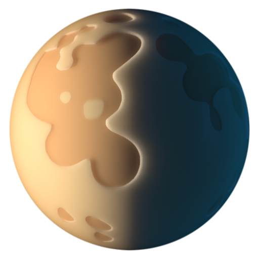 Emoji Trăng hạ huyền 🌗 dạng 3D