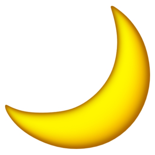 Emoji Trăng lưỡi liềm 🌙 dạng 3D