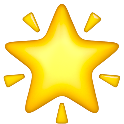 Emoji Ngôi sao lấp lánh 🌟 dạng 3D