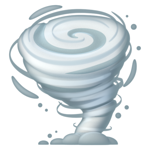 Emoji Lốc xoáy 🌪 dạng 3D