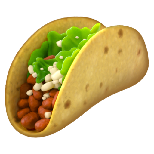 Emoji Bánh taco 🌮 dạng 3D