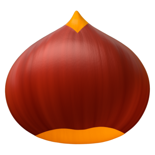 Emoji Hạt dẻ 🌰 dạng 3D