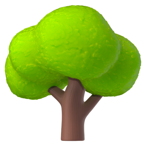 Emoji Cây rụng lá 🌳 dạng 3D