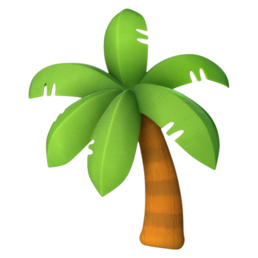Emoji Cây cọ 🌴 dạng 3D