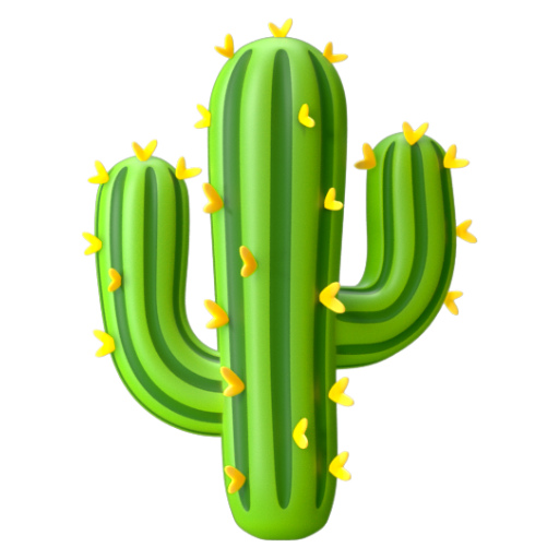 Emoji Cây xương rồng 🌵 dạng 3D