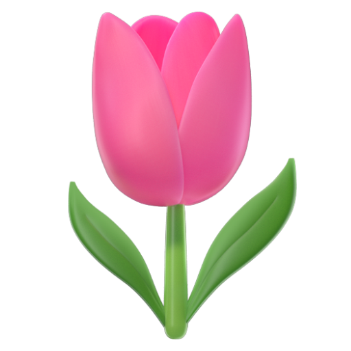 Emoji Hoa tulip 🌷 dạng 3D