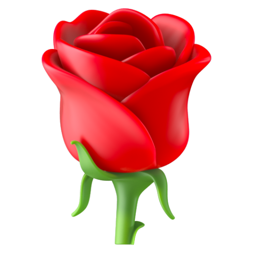 Emoji Hoa hồng 🌹 dạng 3D