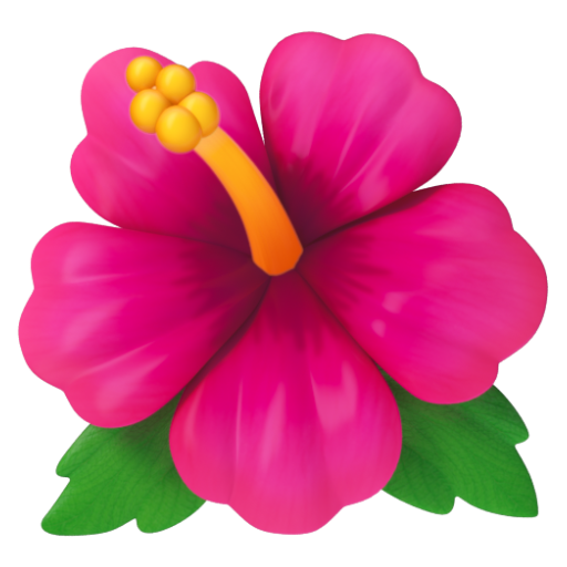Emoji Hoa dâm bụt 🌺 dạng 3D