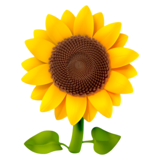 Emoji Hoa hướng dương 🌻 dạng 3D