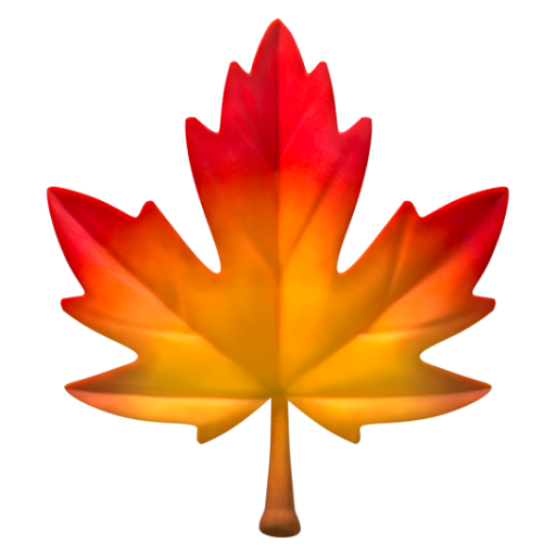 Emoji Lá phong 🍁 dạng 3D
