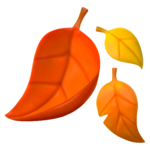 Emoji Lá rụng 🍂 dạng 3D