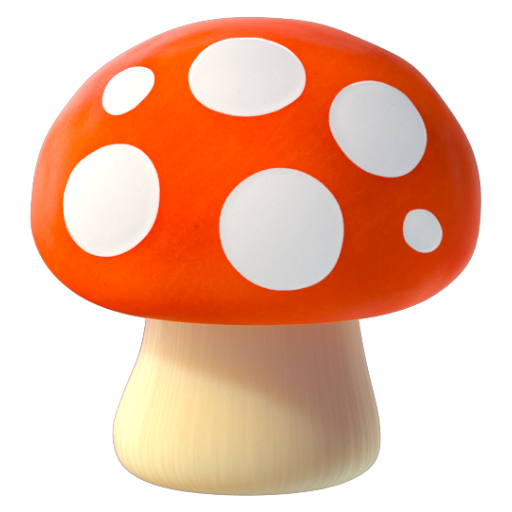 Emoji Nấm 🍄 dạng 3D