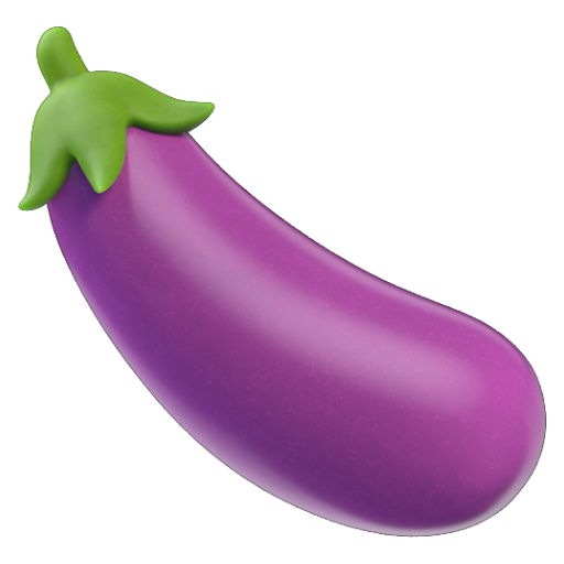 Emoji Cà tím 🍆 dạng 3D