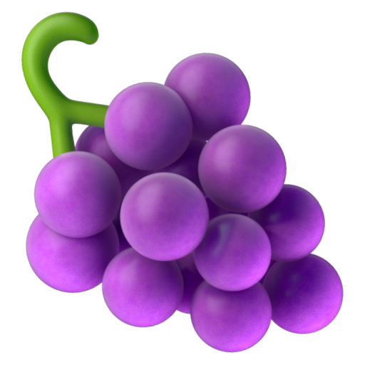 Emoji Chùm nho 🍇 dạng 3D