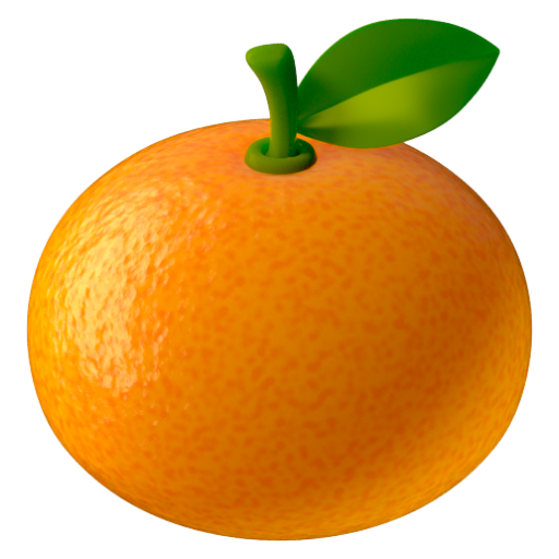 Emoji Quýt 🍊 dạng 3D