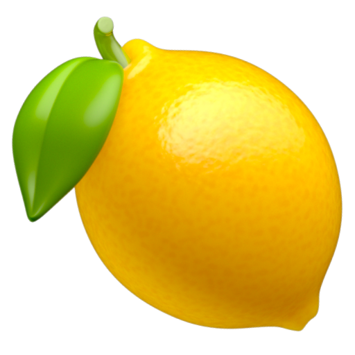 Emoji Chanh tây 🍋 dạng 3D