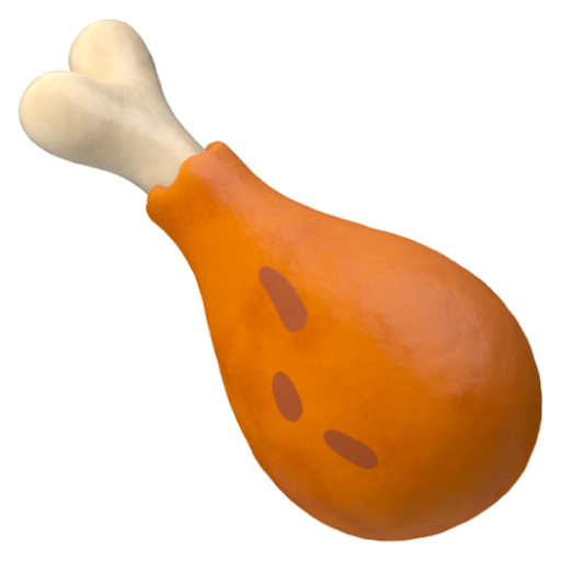 Emoji Đùi gia cầm 🍗 dạng 3D