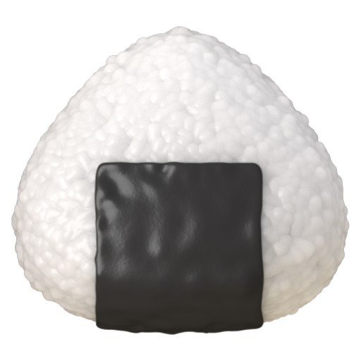 Emoji Cơm nắm 🍙 dạng 3D