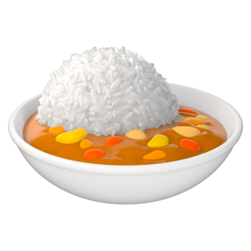 Emoji Cơm cà ri 🍛 dạng 3D