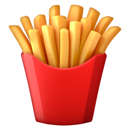 Emoji Khoai tây chiên 🍟 dạng 3D