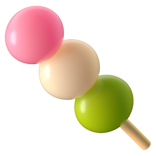 Emoji Bánh trôi Nhật Bản 🍡 dạng 3D
