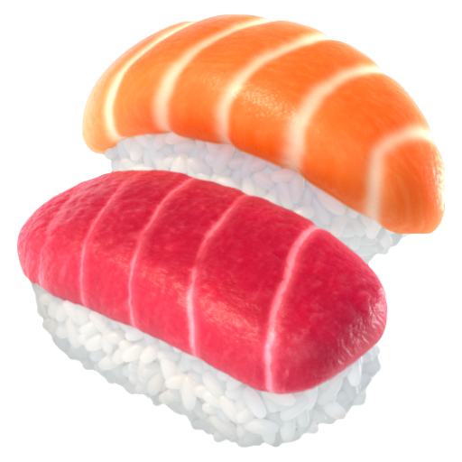Emoji Sushi 🍣 dạng 3D