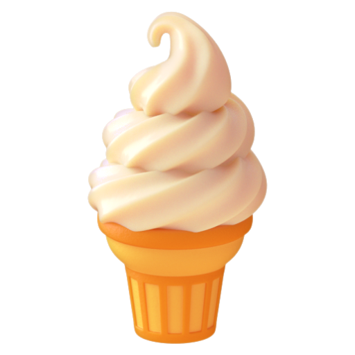 Emoji Kem mềm 🍦 dạng 3D