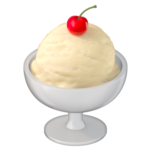 Emoji Kem 🍨 dạng 3D