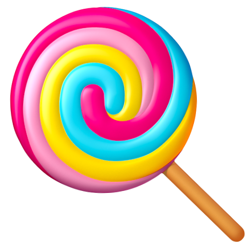 Emoji Kẹo mút 🍭 dạng 3D