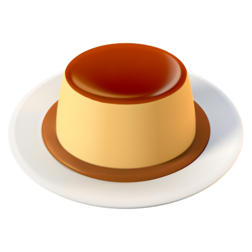 Emoji Bánh trứng 🍮 dạng 3D
