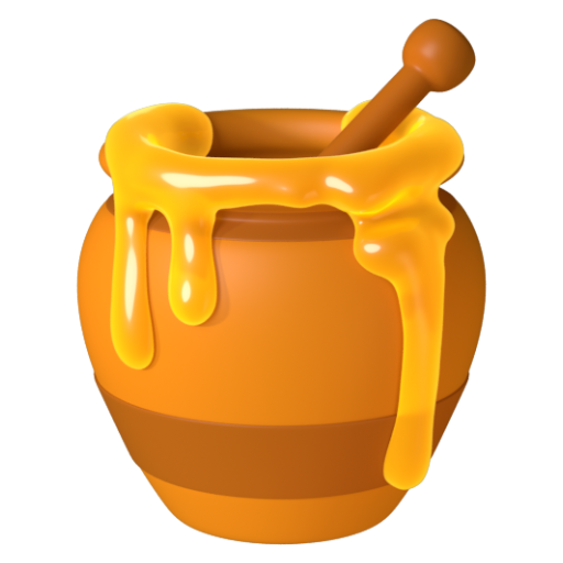 Emoji Hũ mật ong 🍯 dạng 3D