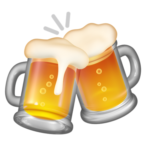 Emoji Chạm cốc bia 🍻 dạng 3D