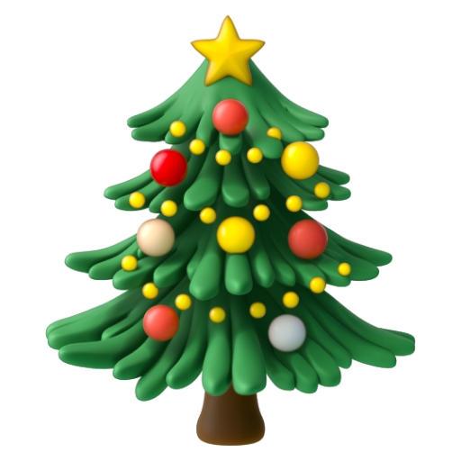 Emoji Cây thông noel 🎄 dạng 3D