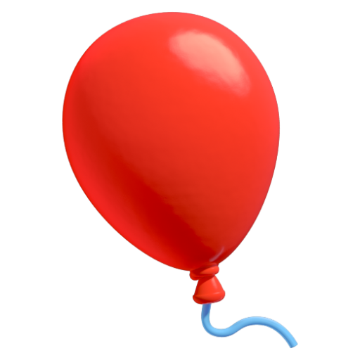 Emoji Bóng bay 🎈 dạng 3D