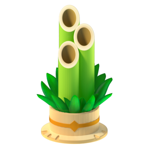 Emoji Trang trí cây thông 🎍 dạng 3D