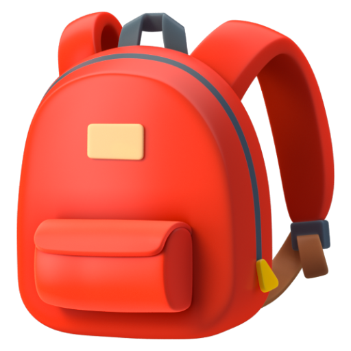 Emoji Ba lô đi học 🎒 dạng 3D